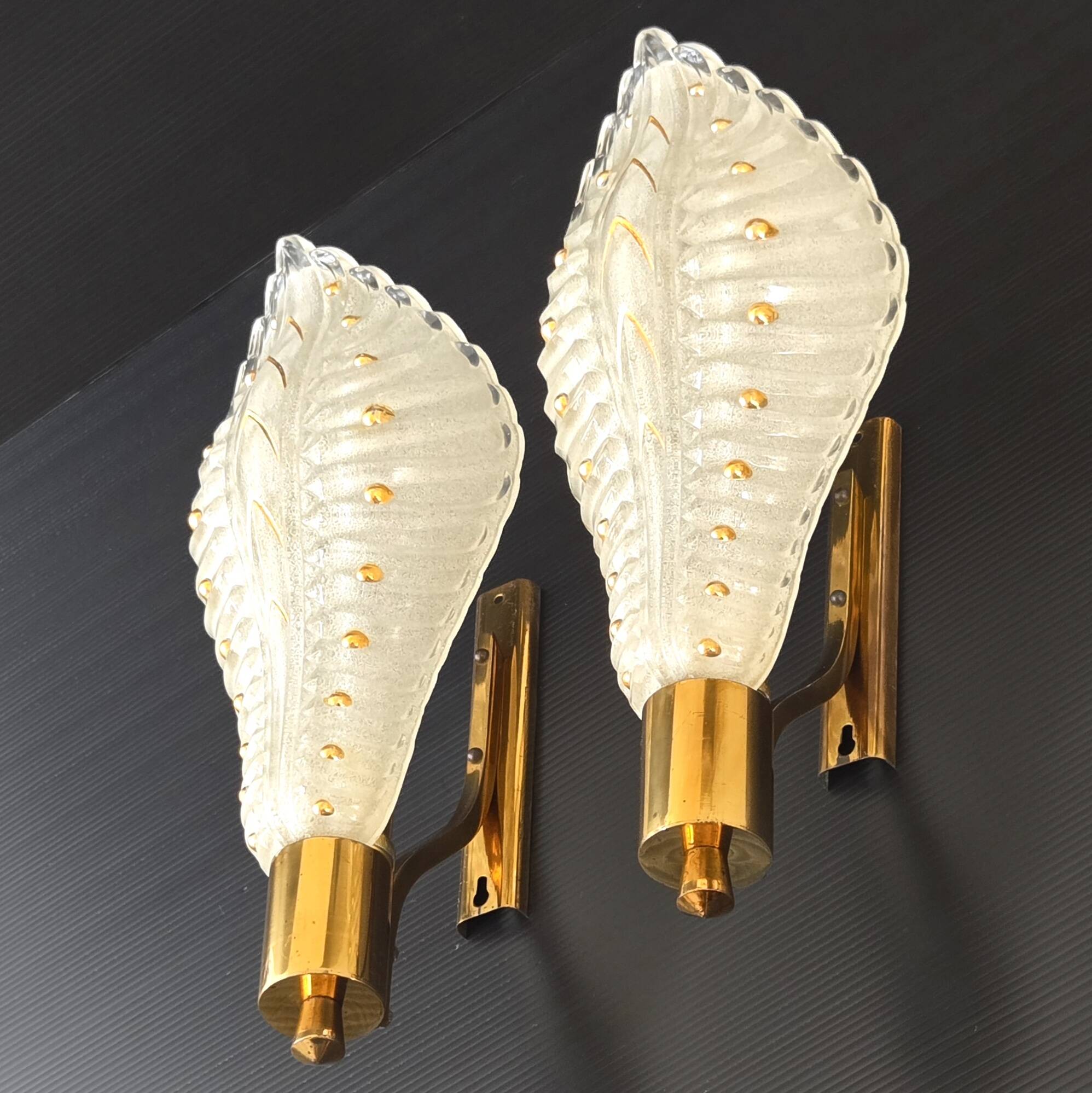 Pair of vintage 1950s wall lights