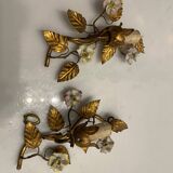 Gold Gilded Tole Sconces Set of 2