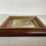 Peinture à l'huile sur isorel "Fleurs" de Magda Verschaeve