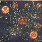 Ancienne malle de chevet à motifs floraux (c.1920) #44