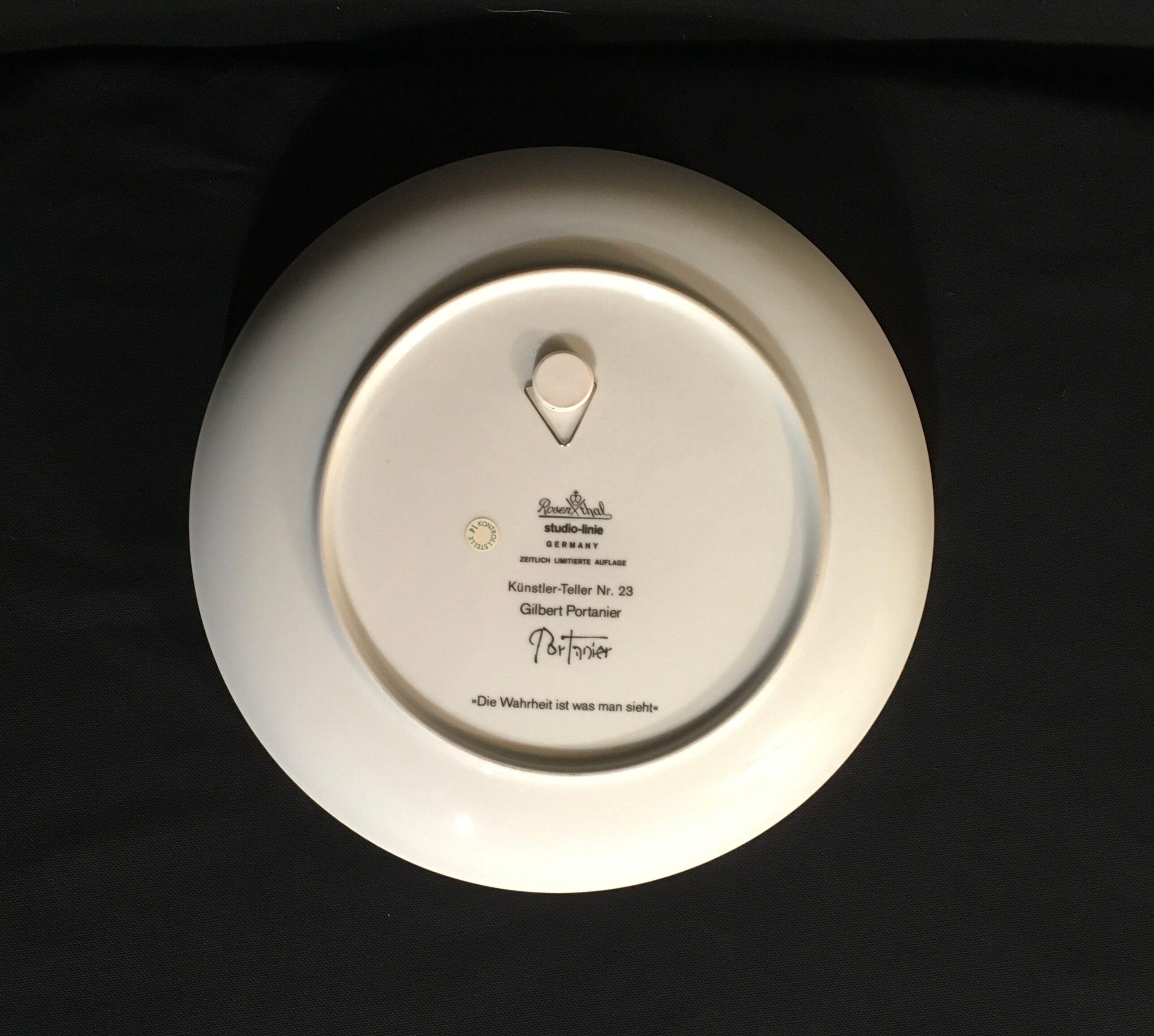 Gilbert Portanier Plate