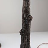 Hammered Copper Sculptural Lamp in the Shape of a Tree, Mid-Century Modern