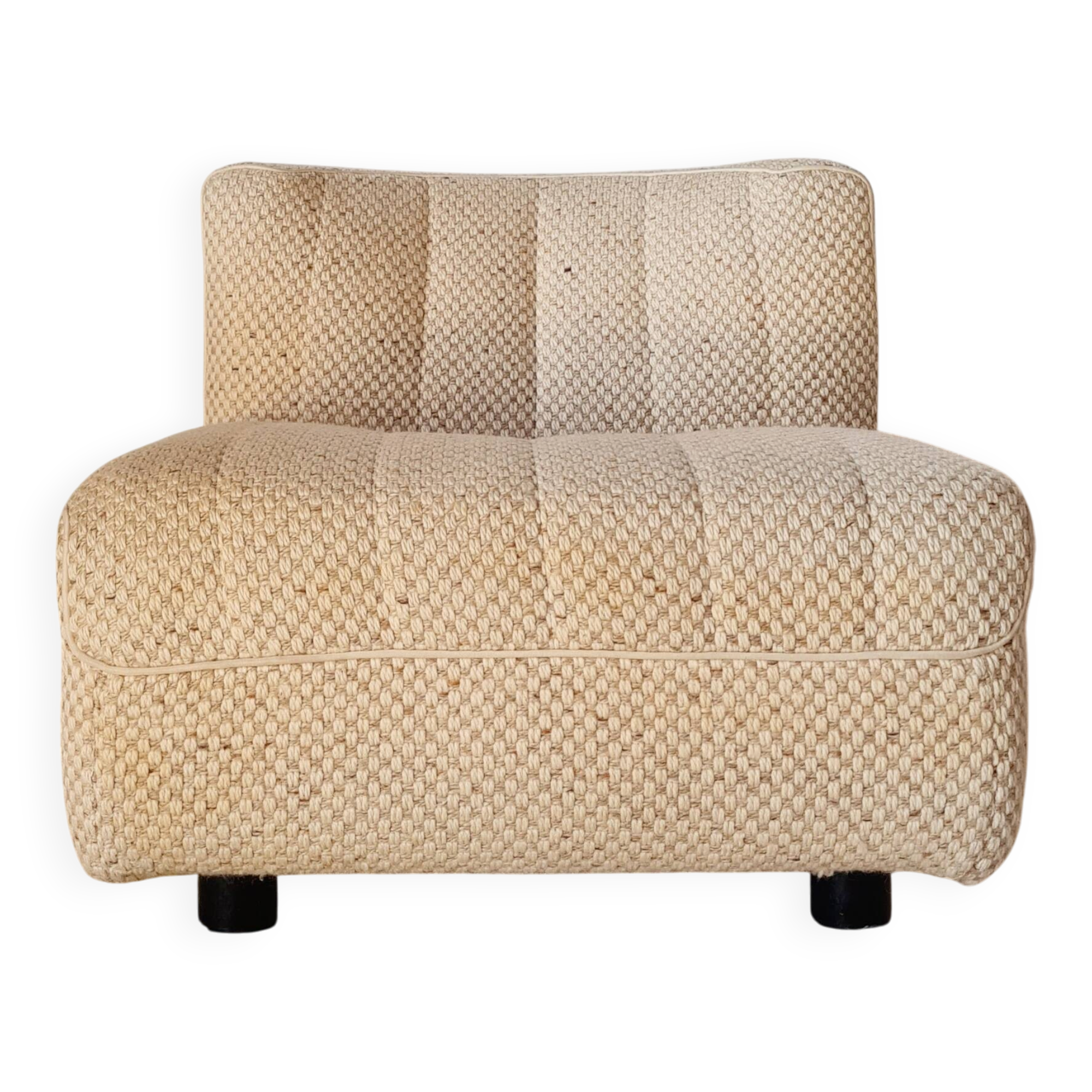 Vintage wool armchair, International Furniture Paris - 70s