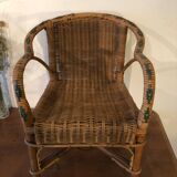 Bistro chair in vintage rattan