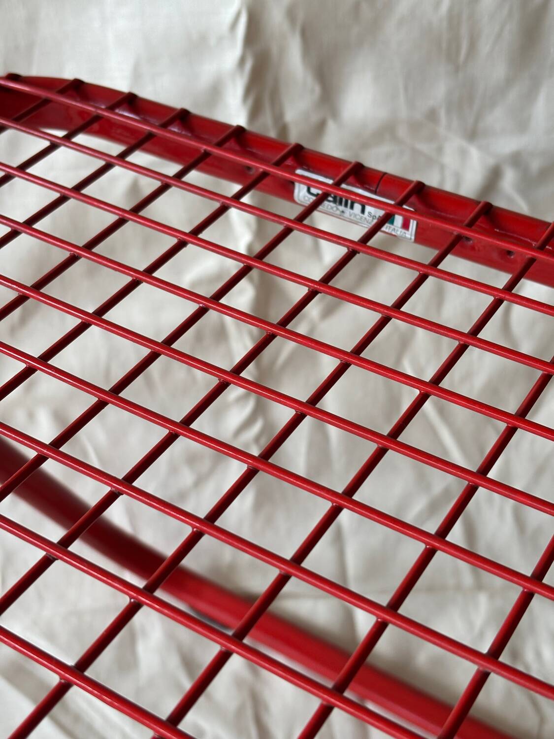 Red folding chairs Talin Italy, 1980