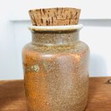Lot de deux pots à moutarde anciens en grès