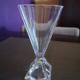 Pair of flutes/champagne glass in Art Deco crystal - 1920s/1930s