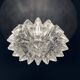 Lampe suspendue en aluminium argenté de l'ère spatiale