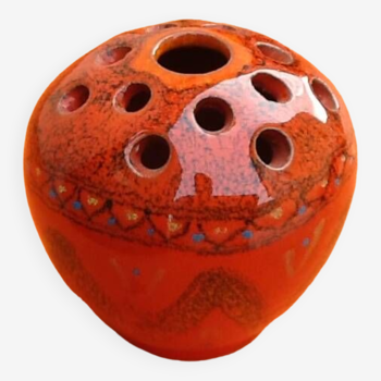 Centerpiece Vase / Flower pick Enameled ceramic