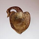 Old brass swan cup