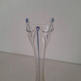 80s blue glass soliflore