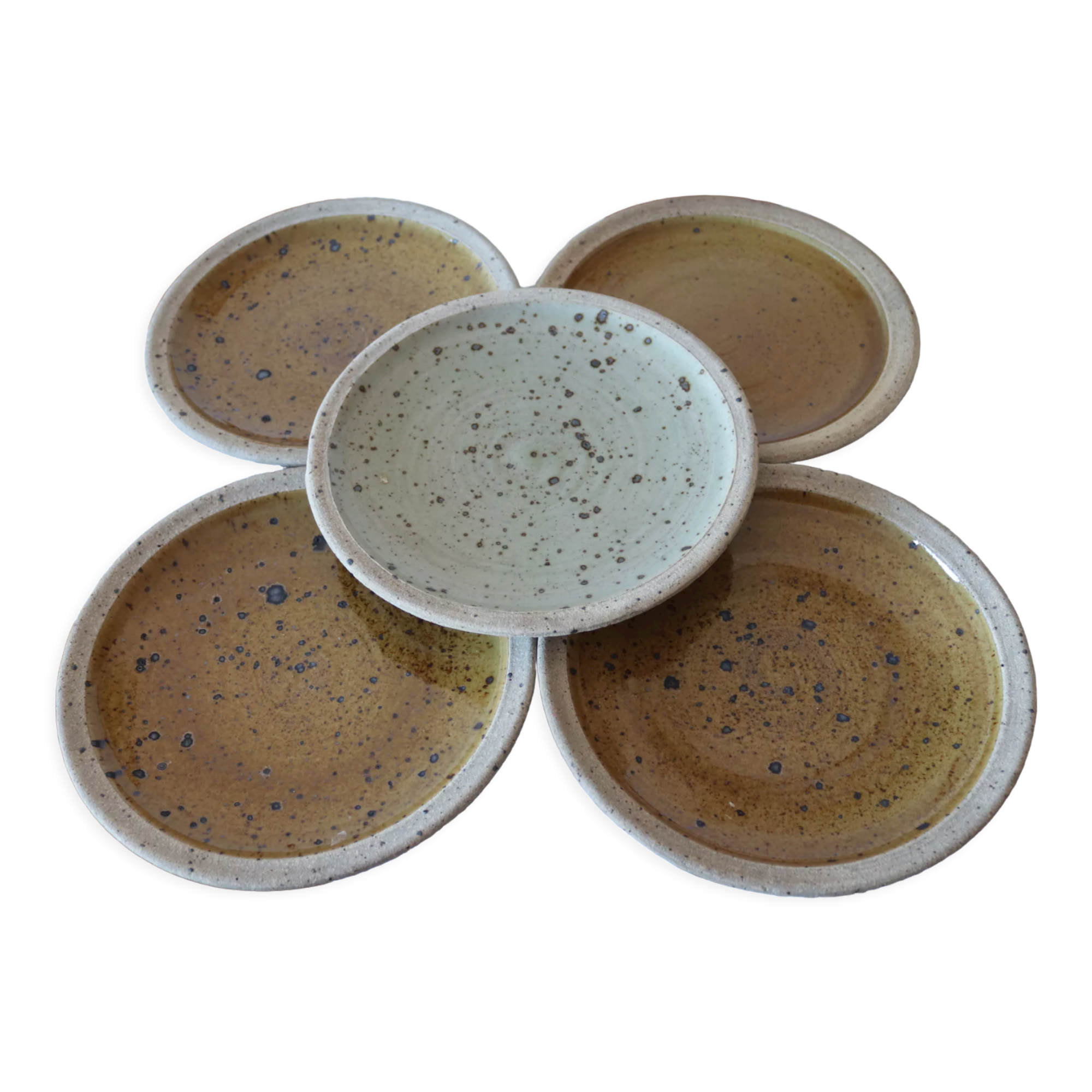 5 Pierre Digan stoneware plates