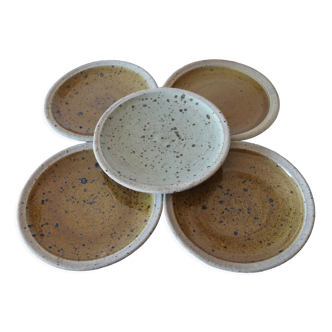 5 Pierre Digan stoneware plates