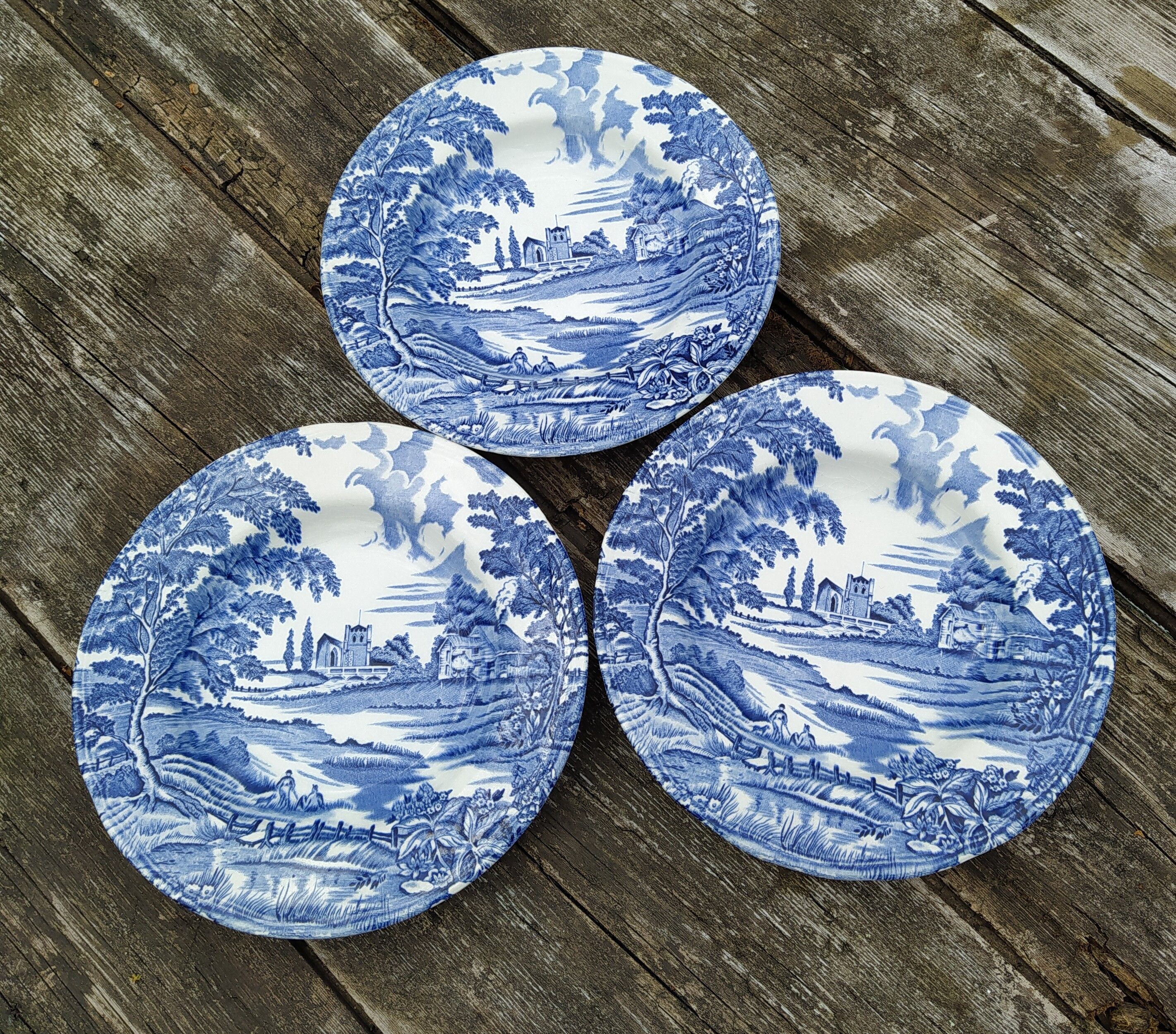Lot de 3 assiettes creuses Lunéville