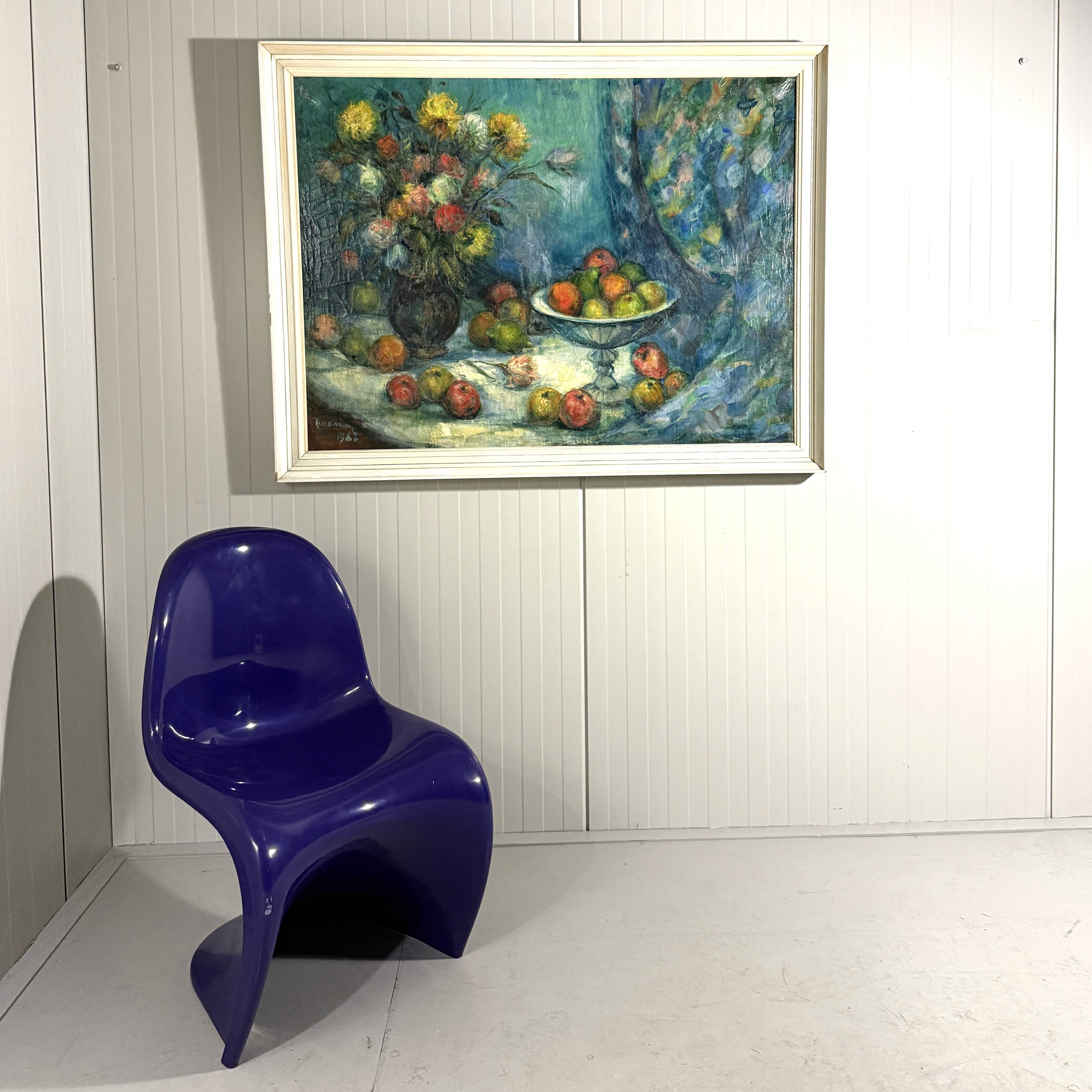 Large mid-century  still-life painting 1962