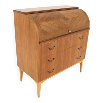 Scandinavian secretary, in teak, Sweden, 1950