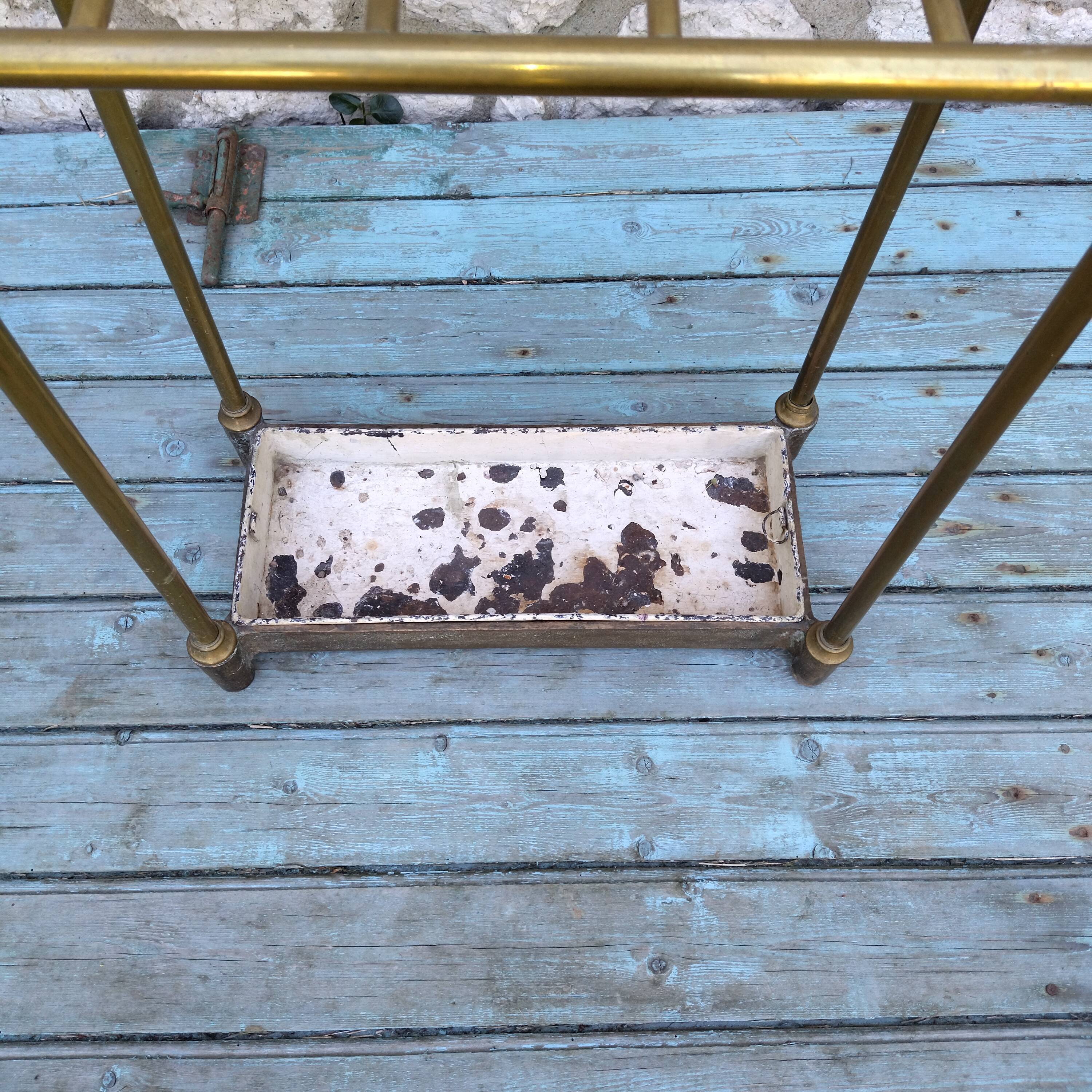 Porte parapluie canne laiton