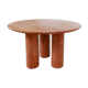Table travertin rouge « Il Colonnato » par Mario Bellini pour Cassina