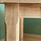 Large farmhouse table in solid oak – 230 cm