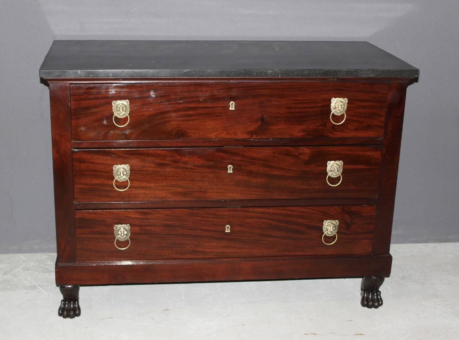 Return from Egypt Mahogany Chest of Drawers, Early 19th Century