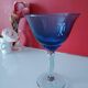 Glasses with blue foot
