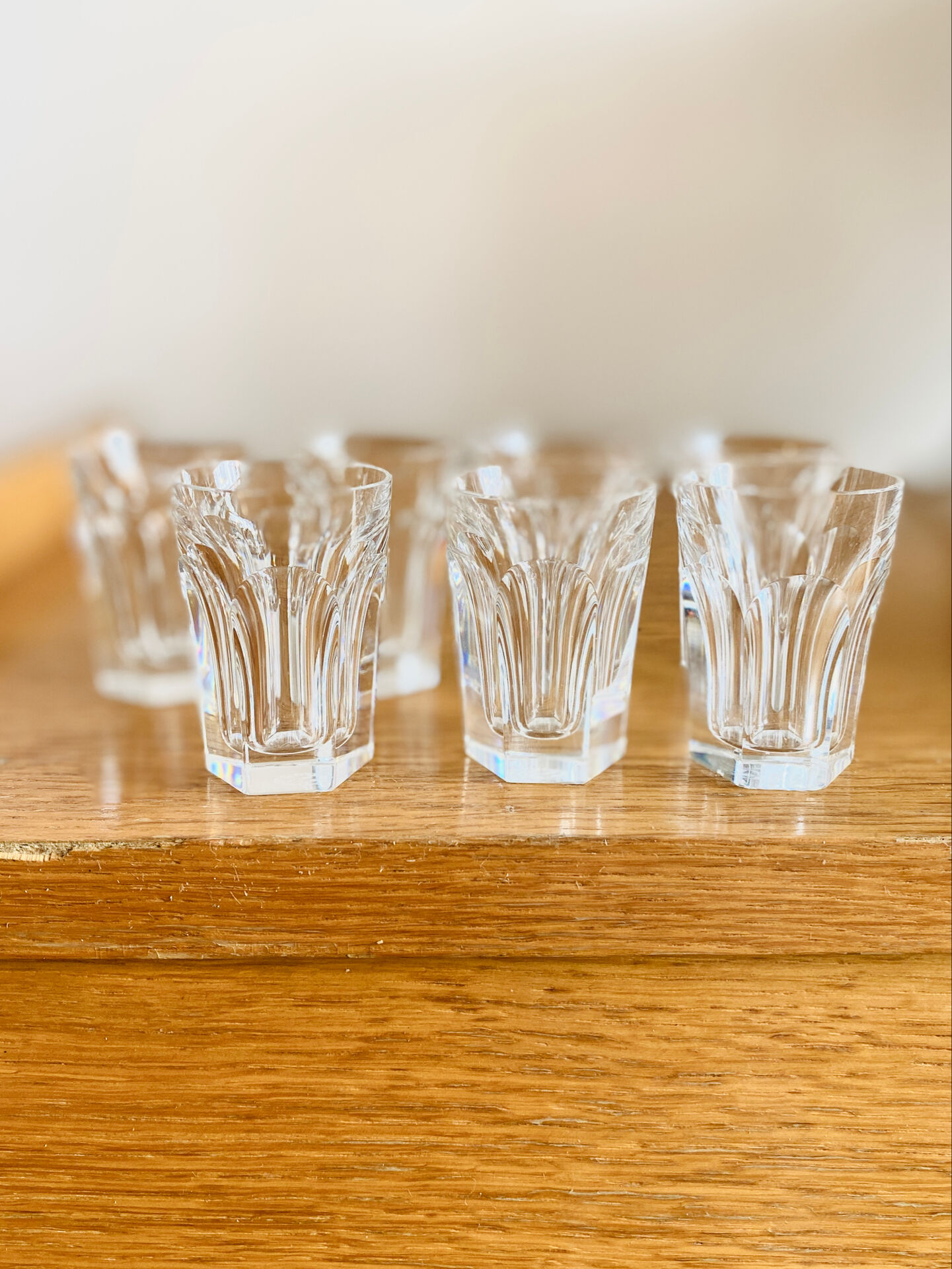 Baccarat crystal liqueur glasses shot glasses