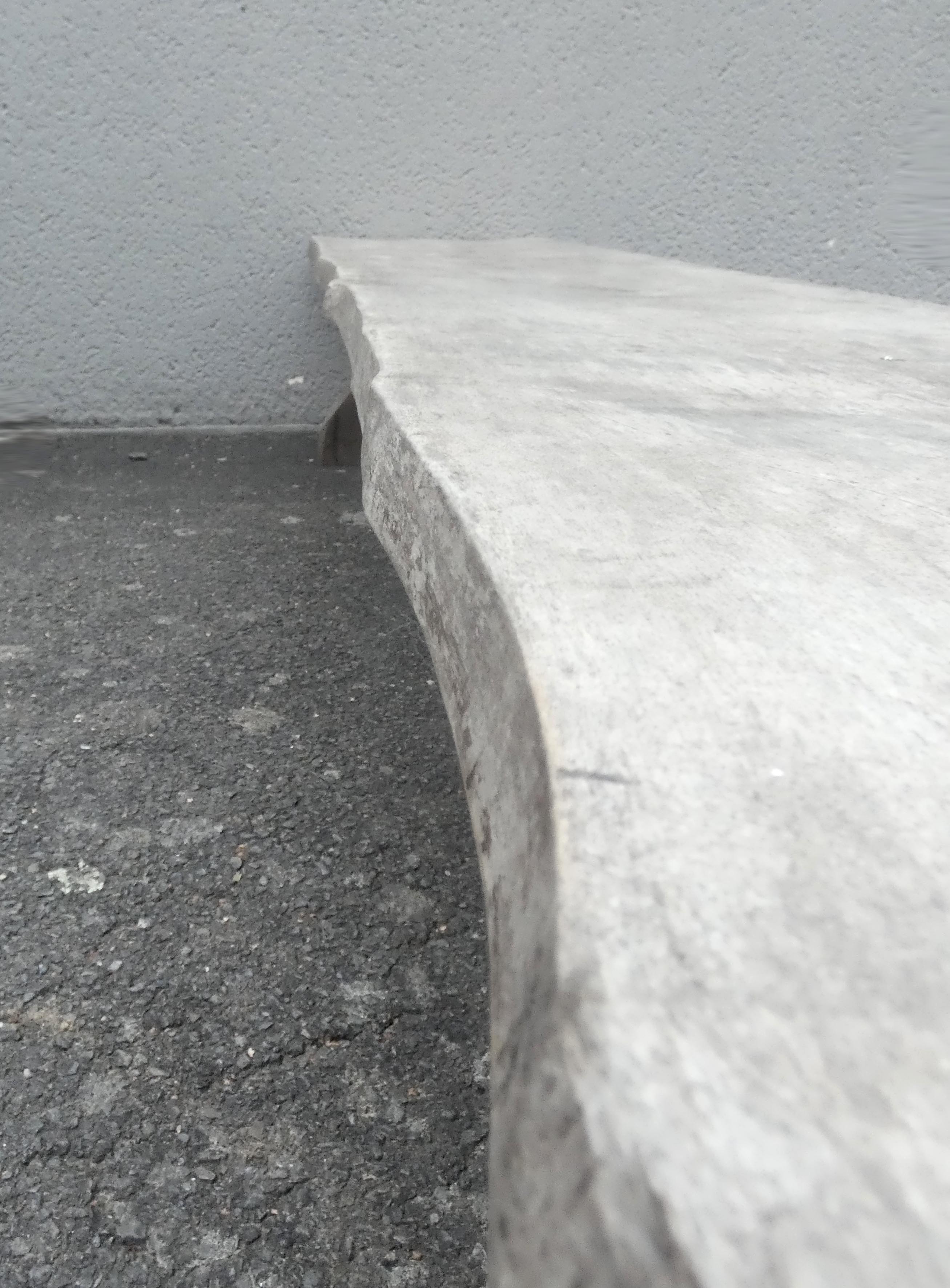 Old farm bench, bed end, in raw solid oak