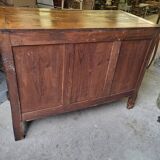 Commode à crosse 4 tiroirs en noyer,  XIXème siècle