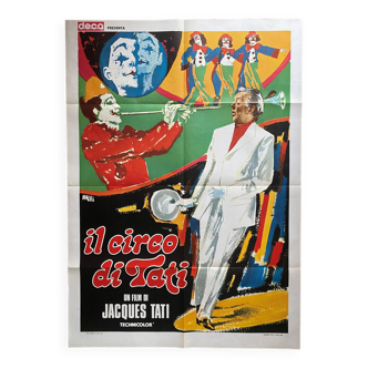 Affiche cinéma originale "Parade" Jacques Tati, Cirque 100x140cm 1974
