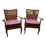 Paire de fauteuils style Louis XV