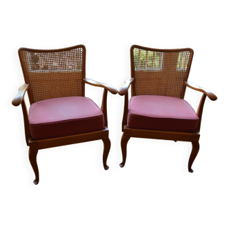 Pair of Louis XV style armchairs