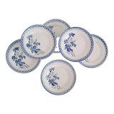 6 dessert or cheese plates in old earthenware Digoin Sarreguemines - Model Annick - Vintage