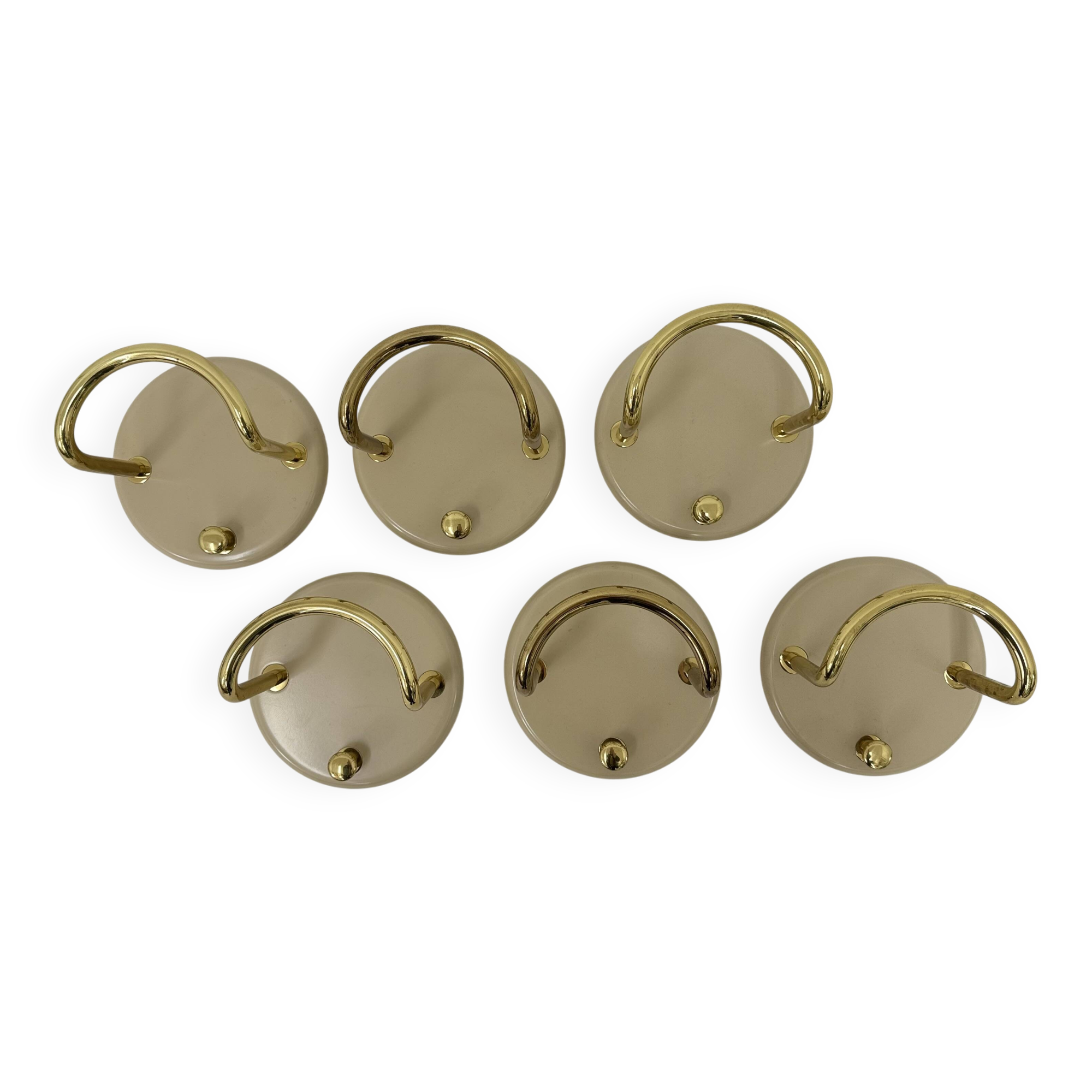 Set of 6 wall coat hooks by Schönbuch , 1970s Germany