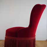 Velvet toad armchair