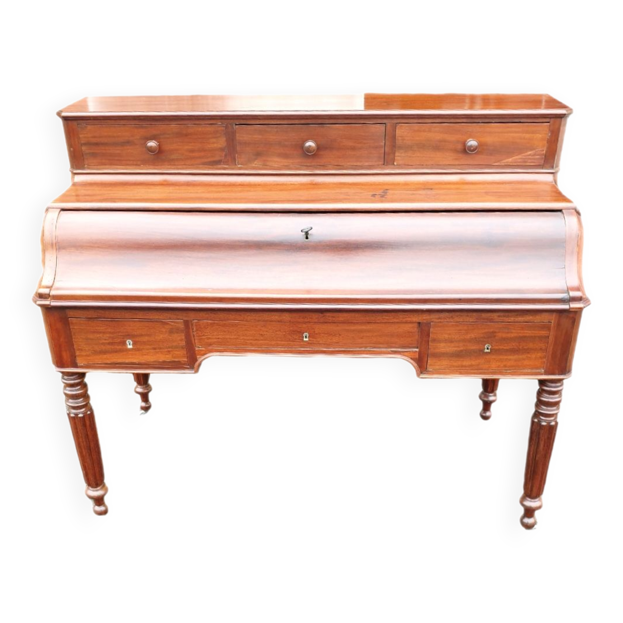 Bureau piano à gradins Louis Philippe en acajou