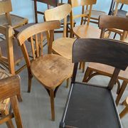 Set of 30 bistro chairs BOIS COURBÉ Vintage 60s mismatched
