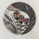 Ruscha Handarbeit ceramic floral wall plate , 1970s Germany