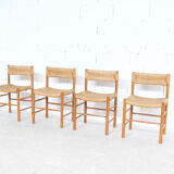 4 chairs Dordogne 60's Robert Sentou