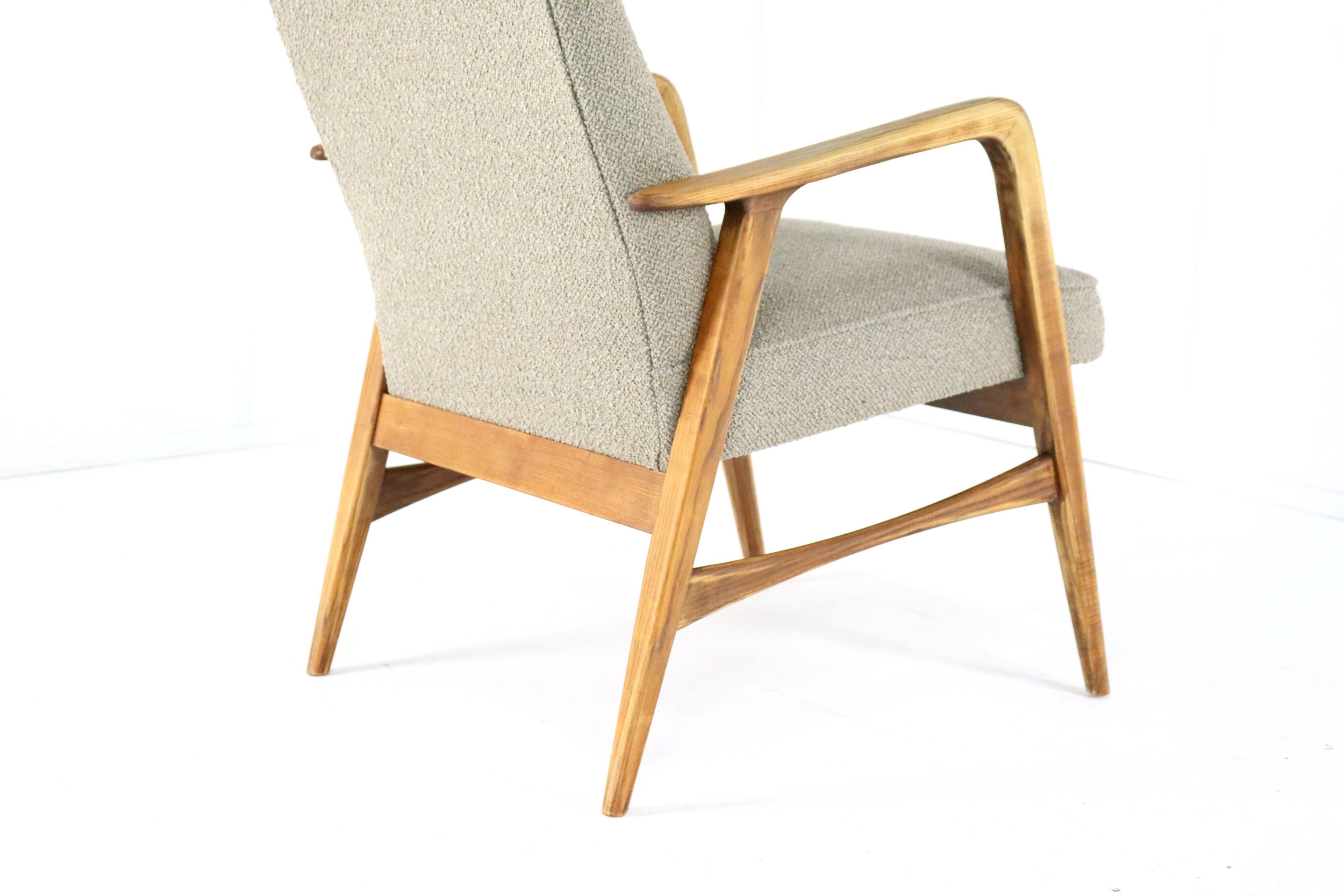 mid century vintage Fauteuil herenmodel 'Duivendrecht beige - opnieuw bekleed