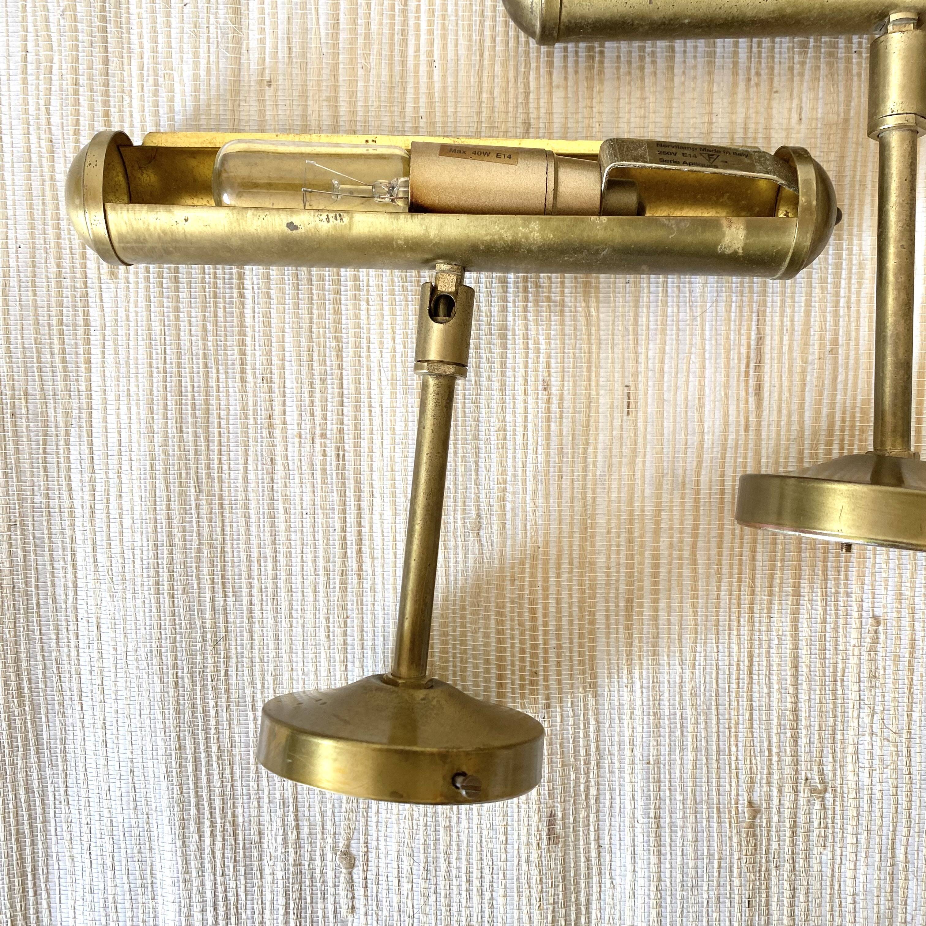 Pair of wall lamps for painting