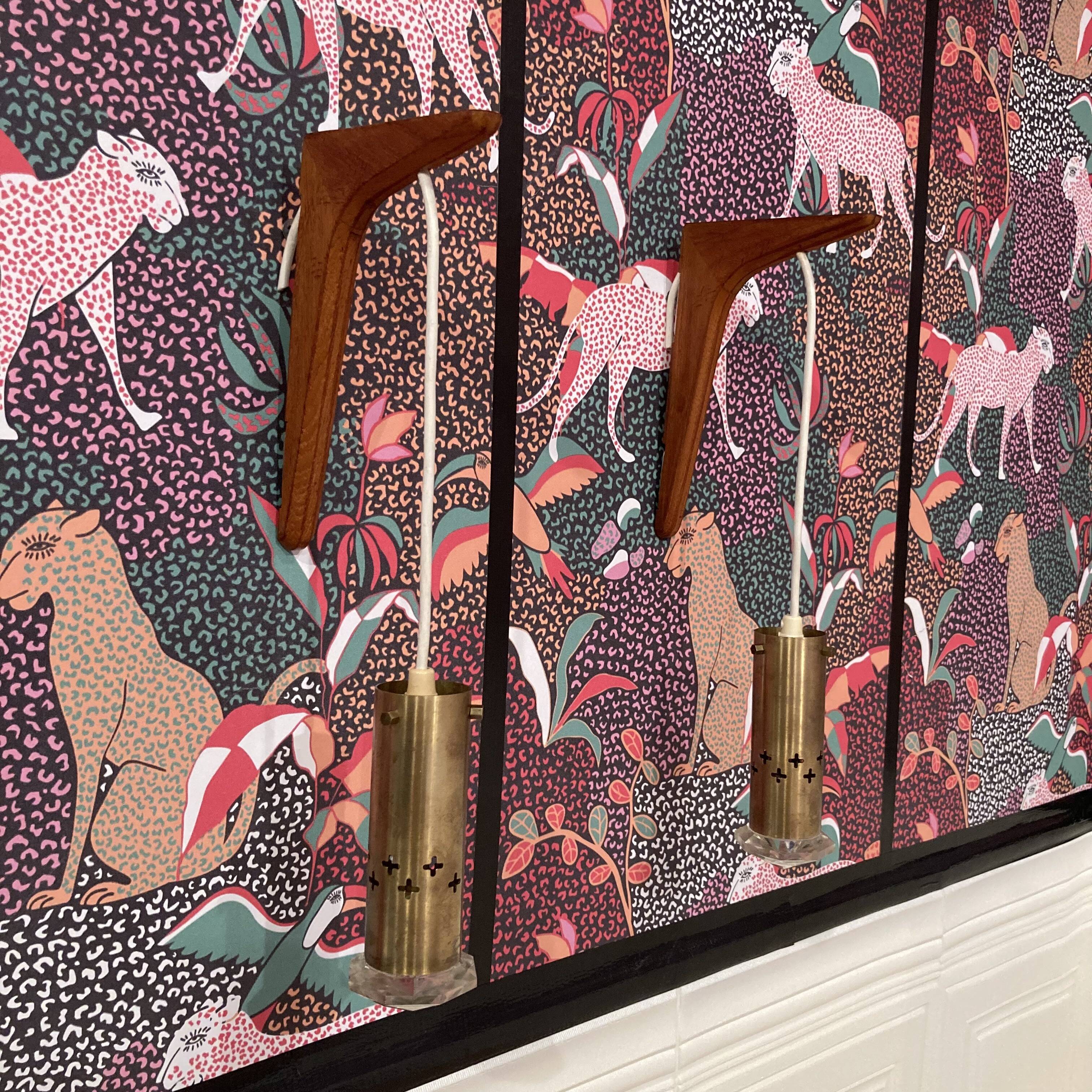 Set of two Scandinavian design wall lights from the 1950s