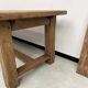 Grande table de ferme en chêne massif avec ses rallonges, années 50