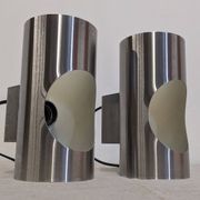 Pairs of Space age wall lights by Oxar France from the 60s/70s