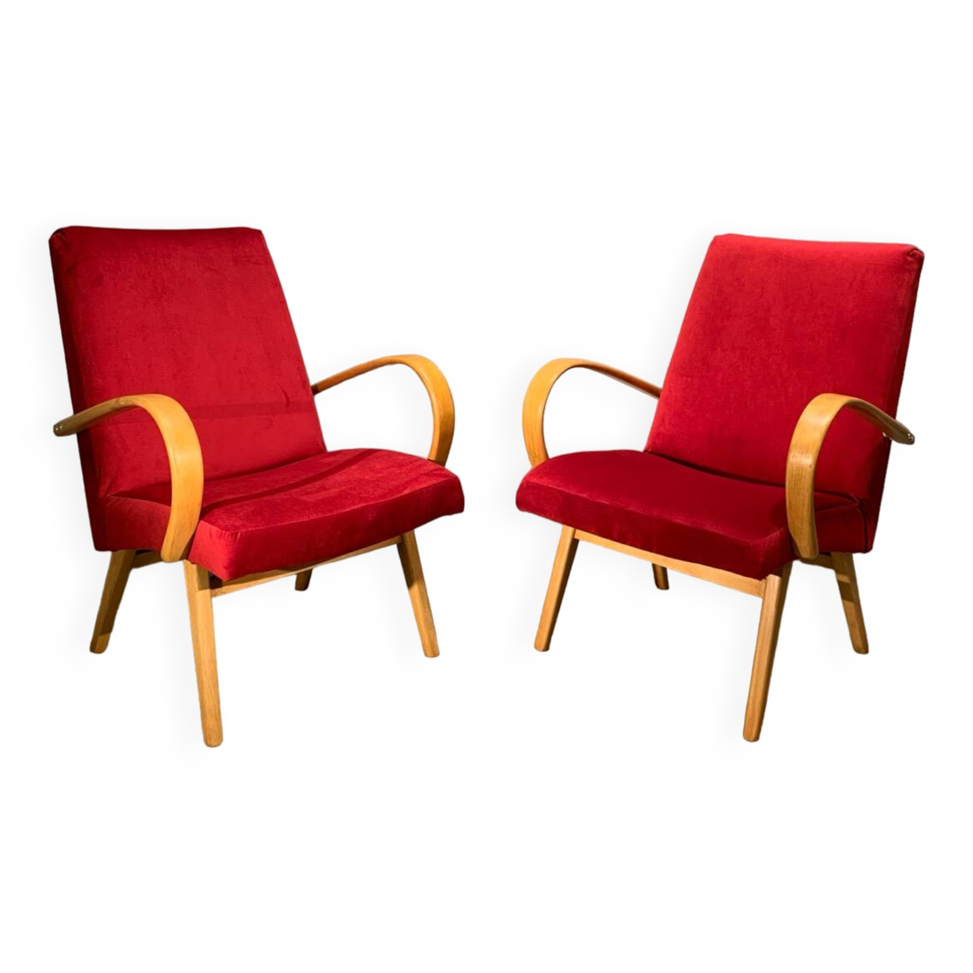 Paire de fauteuils jitona vintage czech 60.