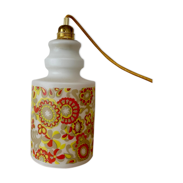 Baladeuse globe vintage en opaline avec motifs — Beyit
