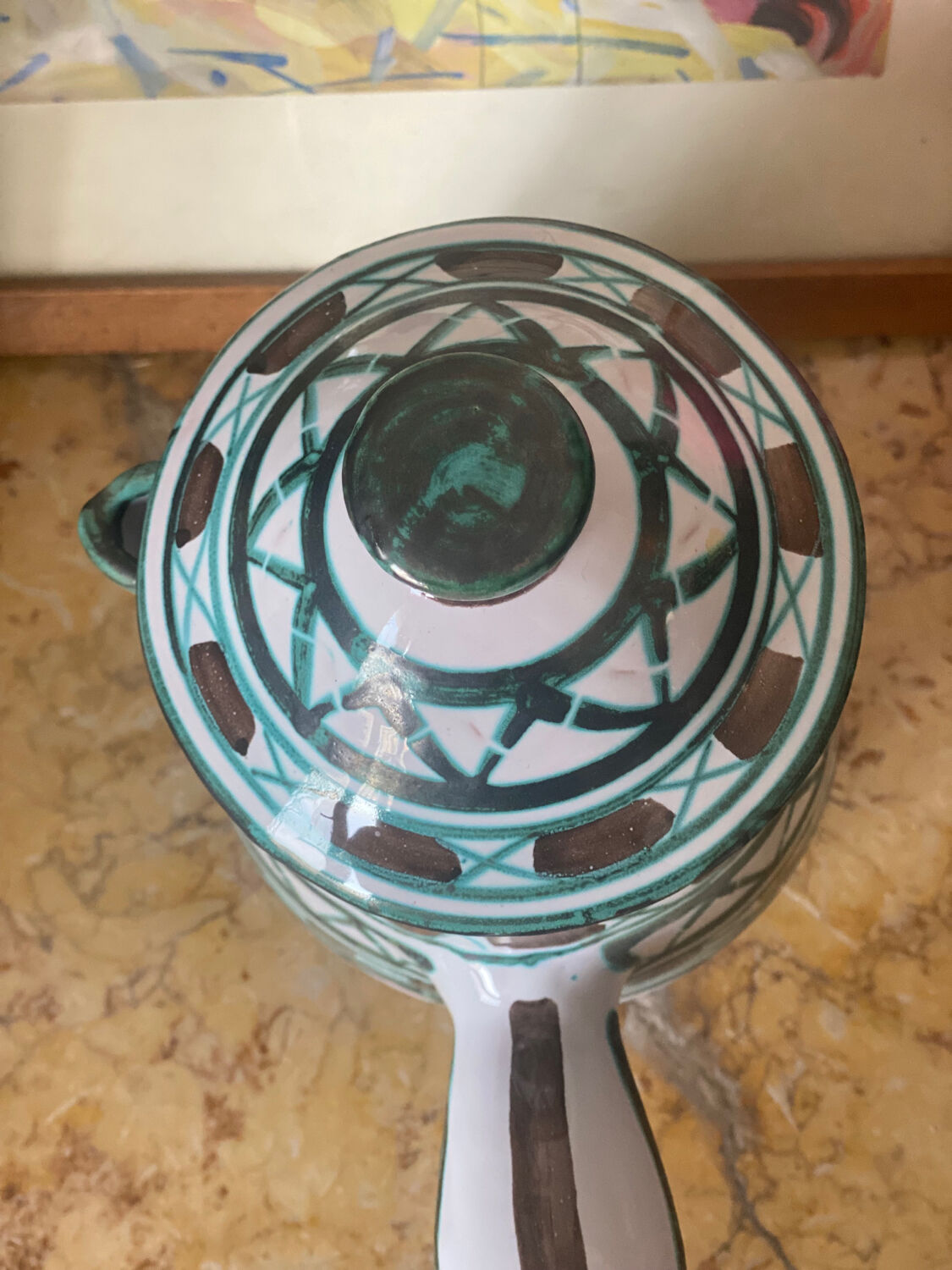 Vallauris vintage ceramic chocolatier signed Robert Picault