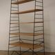 Etagère vintage en métal et chêne, 1960