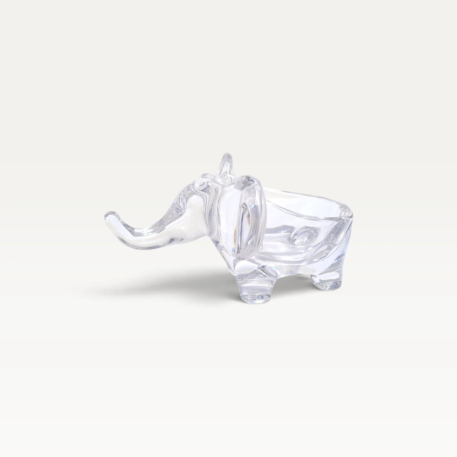 Elephant crystal catchall from Vannes, 1960s/70s.