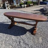 Solid oak farmhouse table, 220×90cm