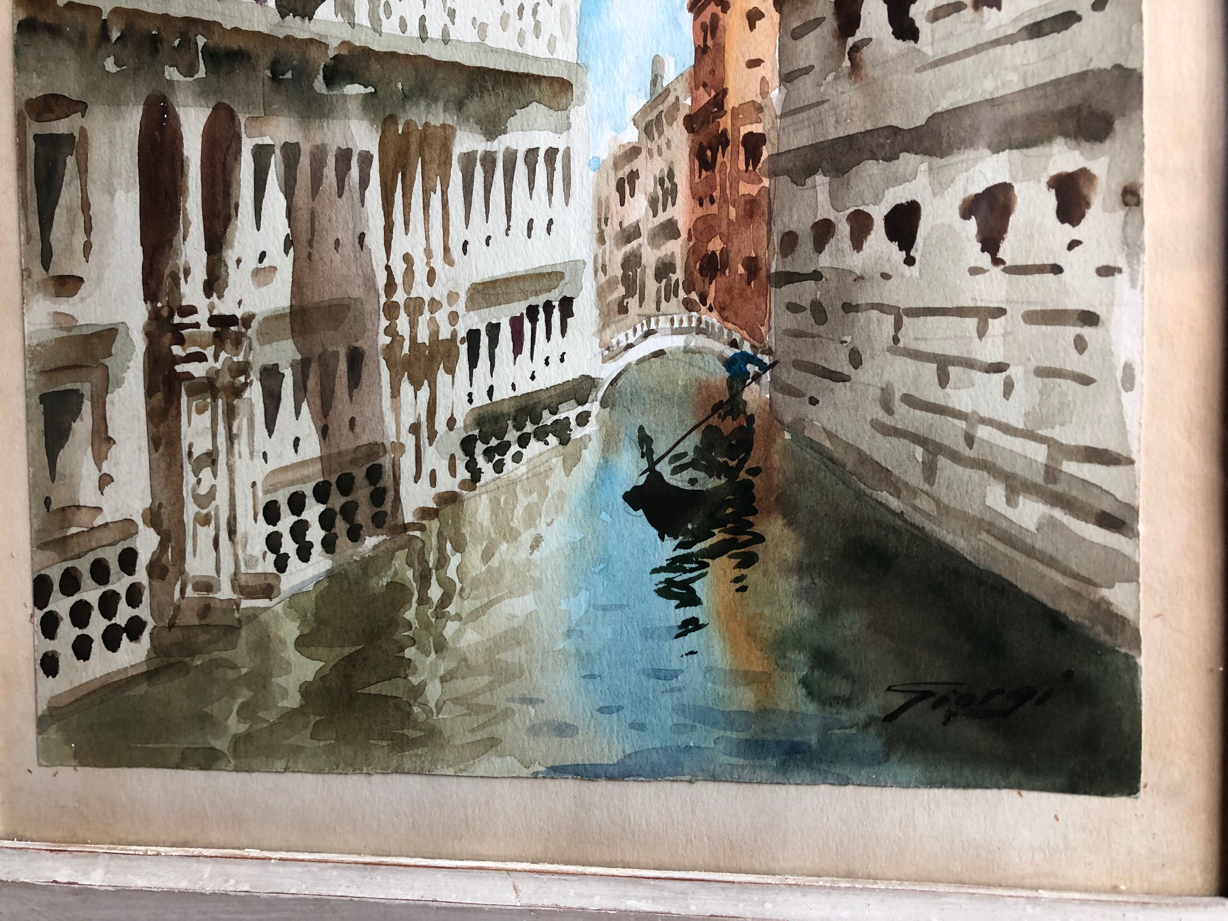 Giorgi watercolor painting Bridge of Sighs Venice